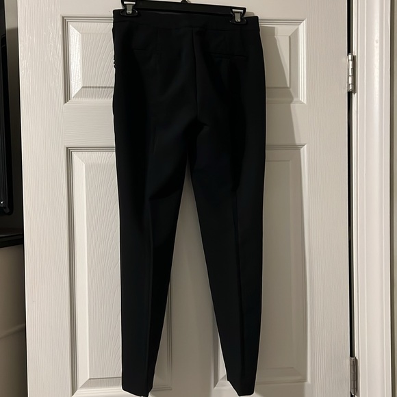 Express Workwear: Columnist Ankle Mid Rise Pants w/ Ruffle Pockets - Picture 2 of 4